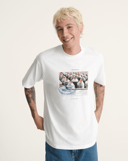 Vans Style Tips T-Shirt in Marshmallow White