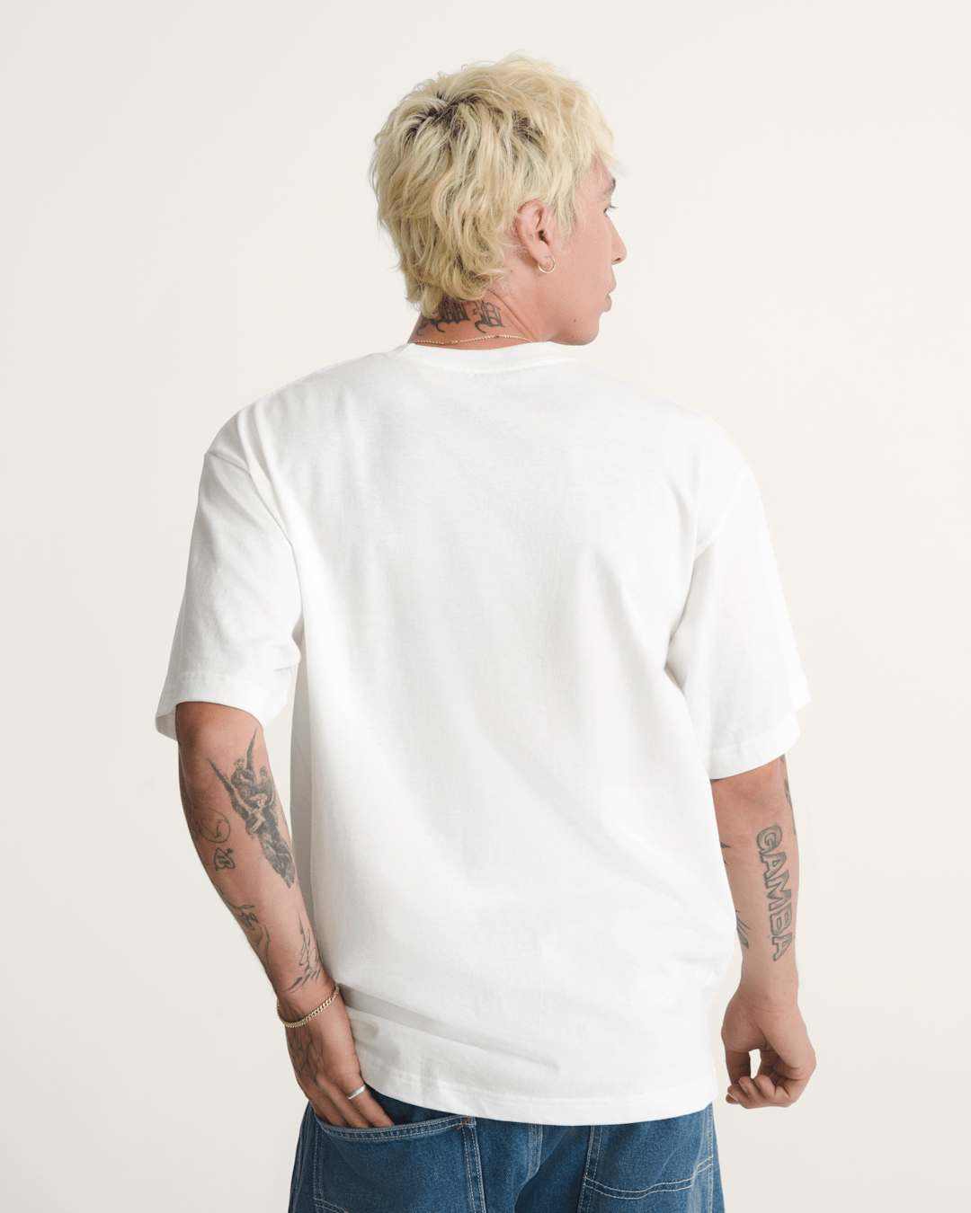 Vans Style Tips T-Shirt in Marshmallow White