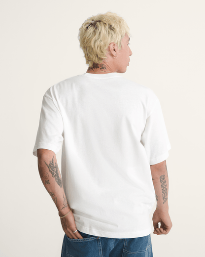 Vans Style Tips T-Shirt in Marshmallow White