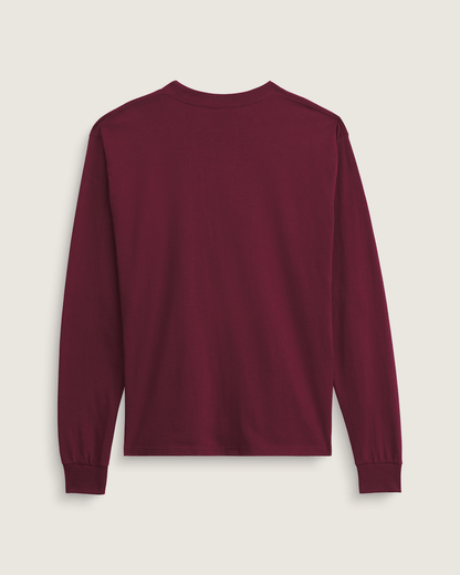 Vans Blur Drop Long Sleeve T-Shirt in Burgundy