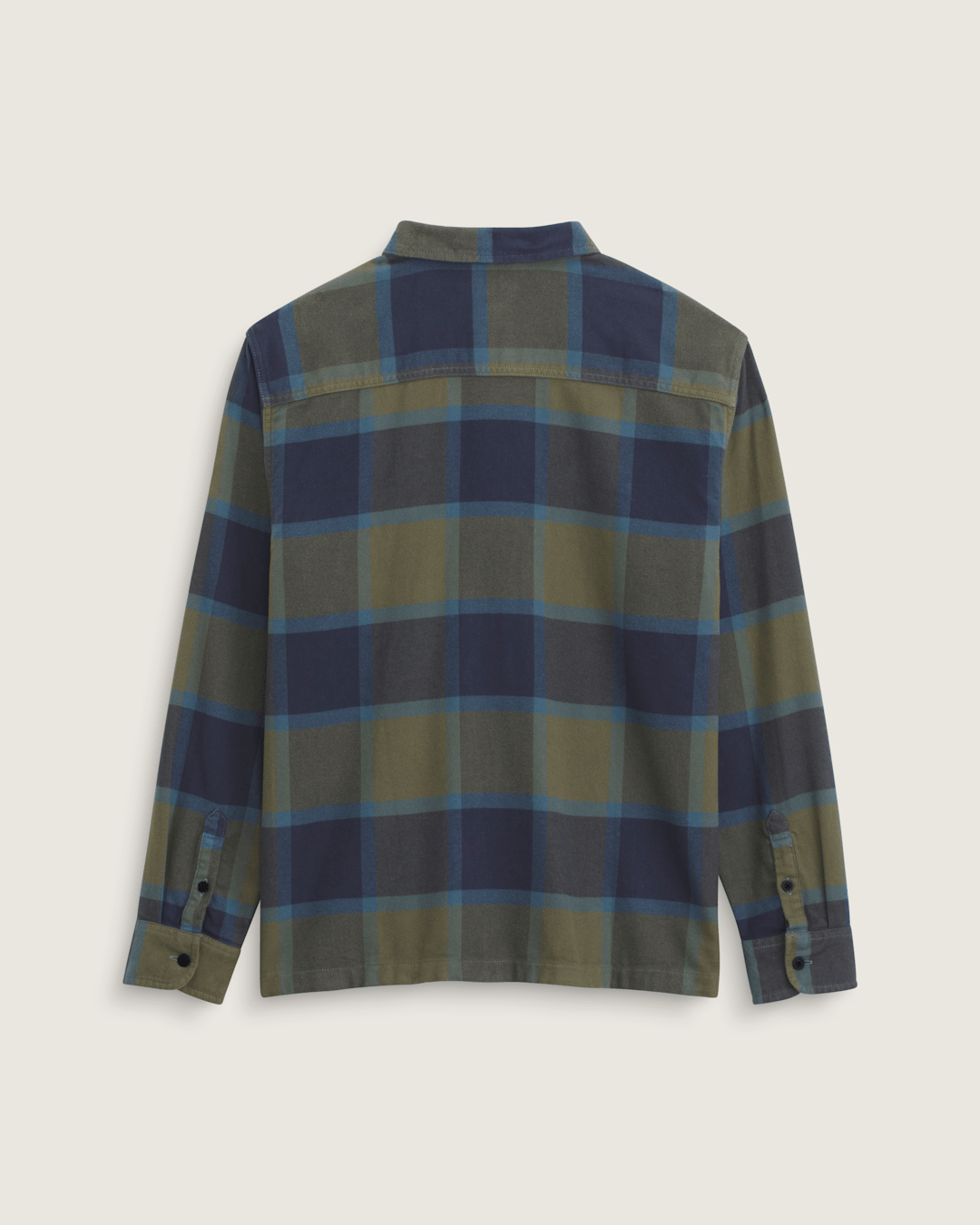 Vans Larkspur Plaid Flannel Shirt in Grape Leaf Green / Parisian Night Blue