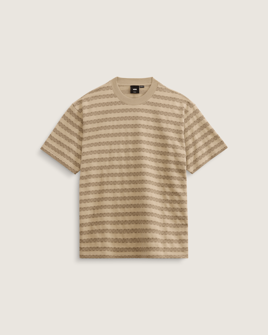 Vans Palmer Jacquard Knit T-Shirt in London Fog Beige