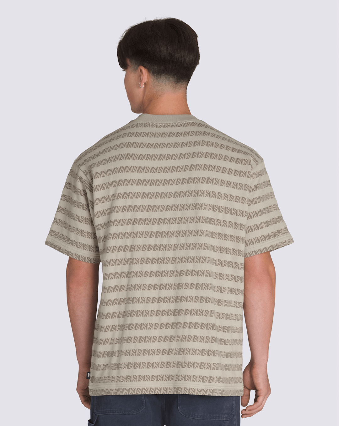 Vans Palmer Jacquard Knit T-Shirt in London Fog Beige