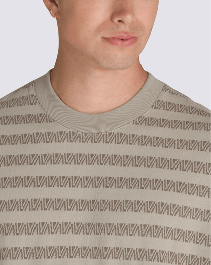 Vans Palmer Jacquard Knit T-Shirt in London Fog Beige