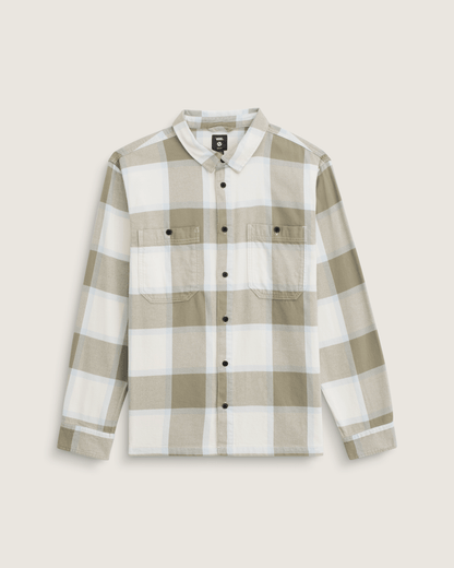 Vans Larkspur Flannel Shirt in Turtledove White