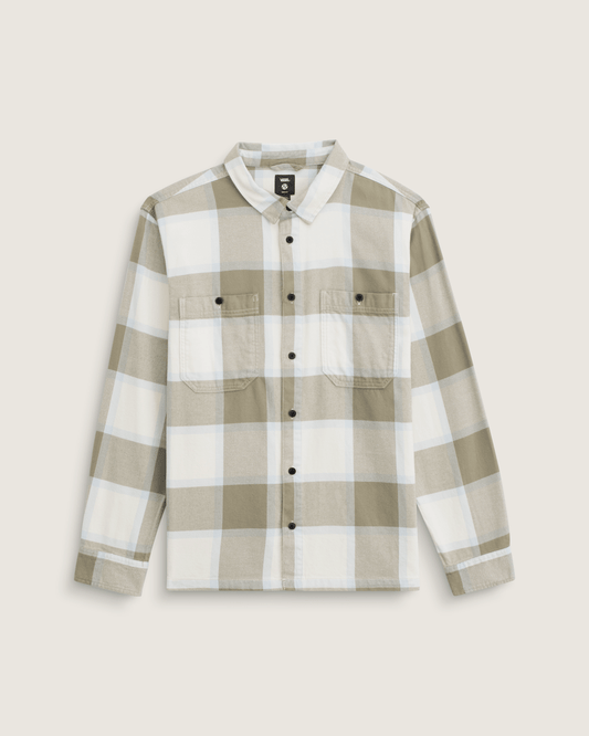 Vans Larkspur Flannel Shirt in Turtledove White