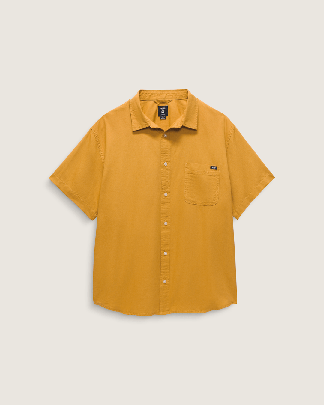 Vans Lawson Solid Woven Shirt in Harvest Gold Yellow
