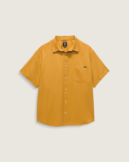 Vans Lawson Solid Woven Shirt in Harvest Gold Yellow