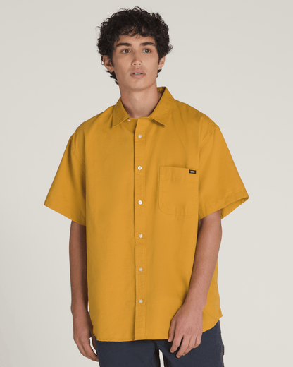 Vans Lawson Solid Woven Shirt in Harvest Gold Yellow