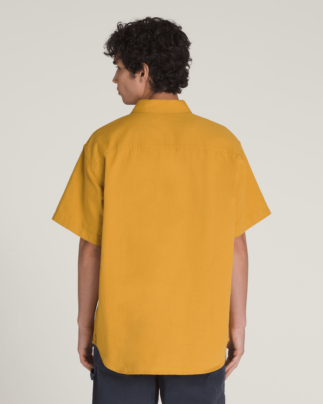 Vans Lawson Solid Woven Shirt in Harvest Gold Yellow