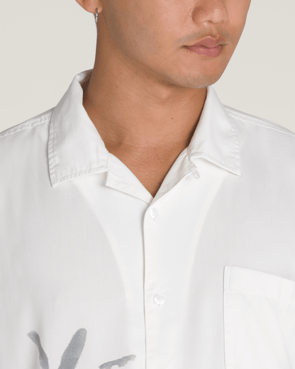 Vans Creswell Woven Shirt in White / Grey