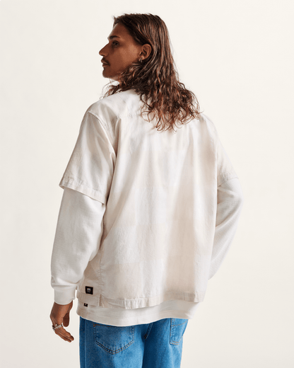 Vans Kessler Checkerboard Woven Shirt in Checkerboard White