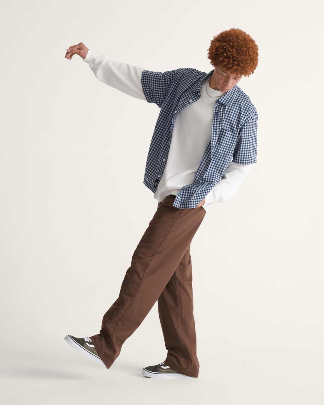 Vans Authentic Chino Straight Pant in Vintage Cocoa Brown