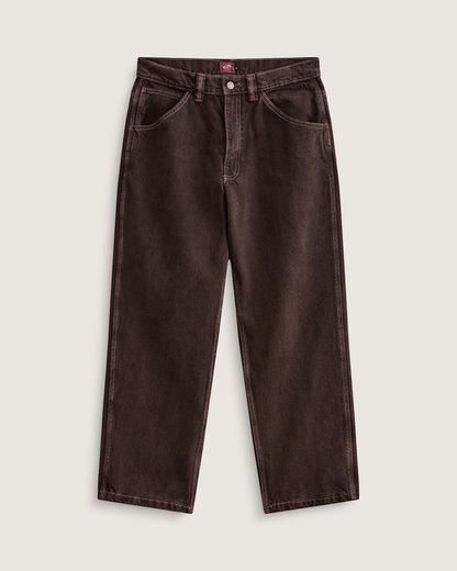 Vans Skate Check-5 Loose Denim Pants in After Dark Brown
