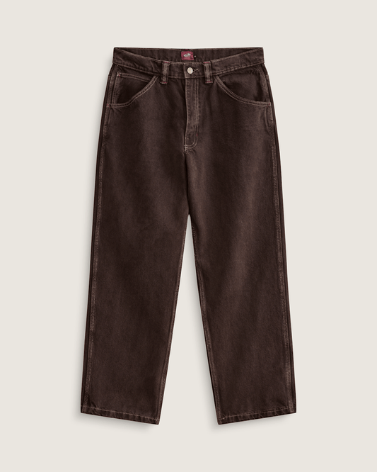 Vans Skate Check-5 Loose Denim Pants in After Dark Brown