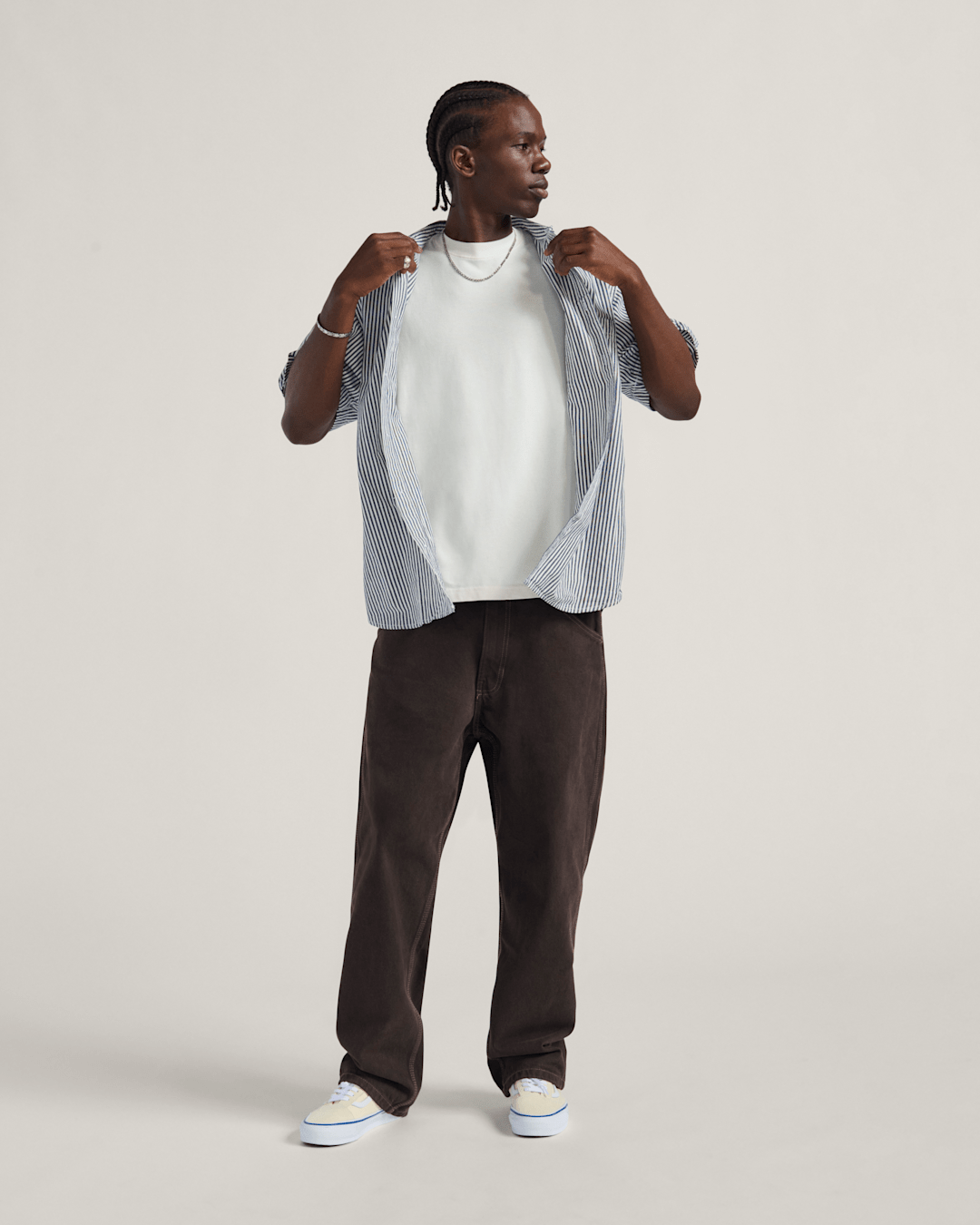 Vans Skate Check-5 Loose Denim Pants in After Dark Brown
