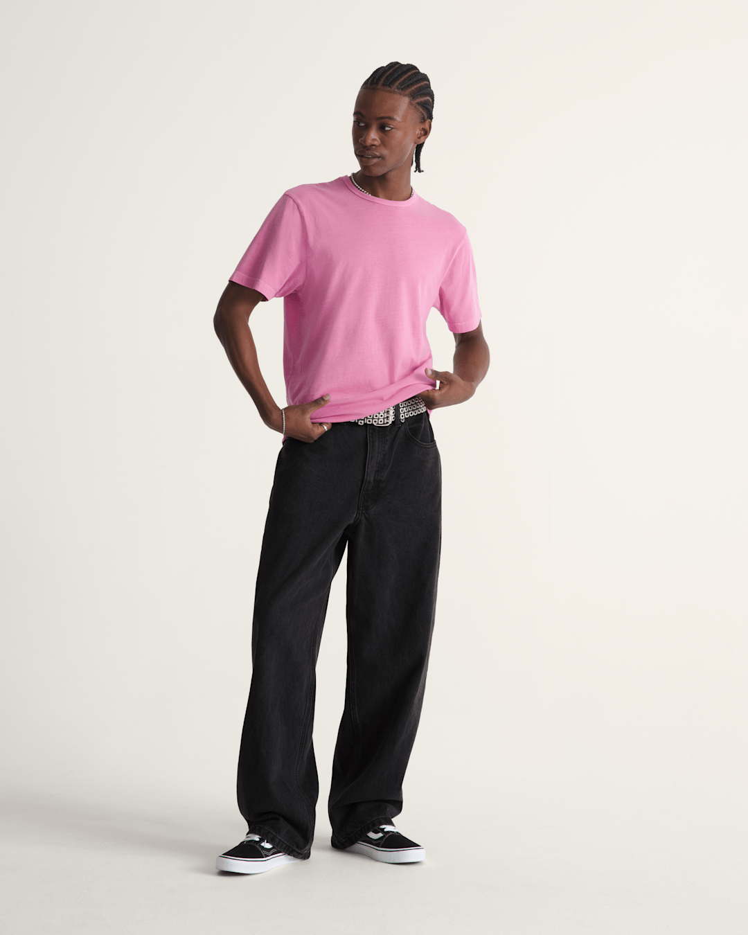 Vans Check-5 Baggy Denim Pants in Black