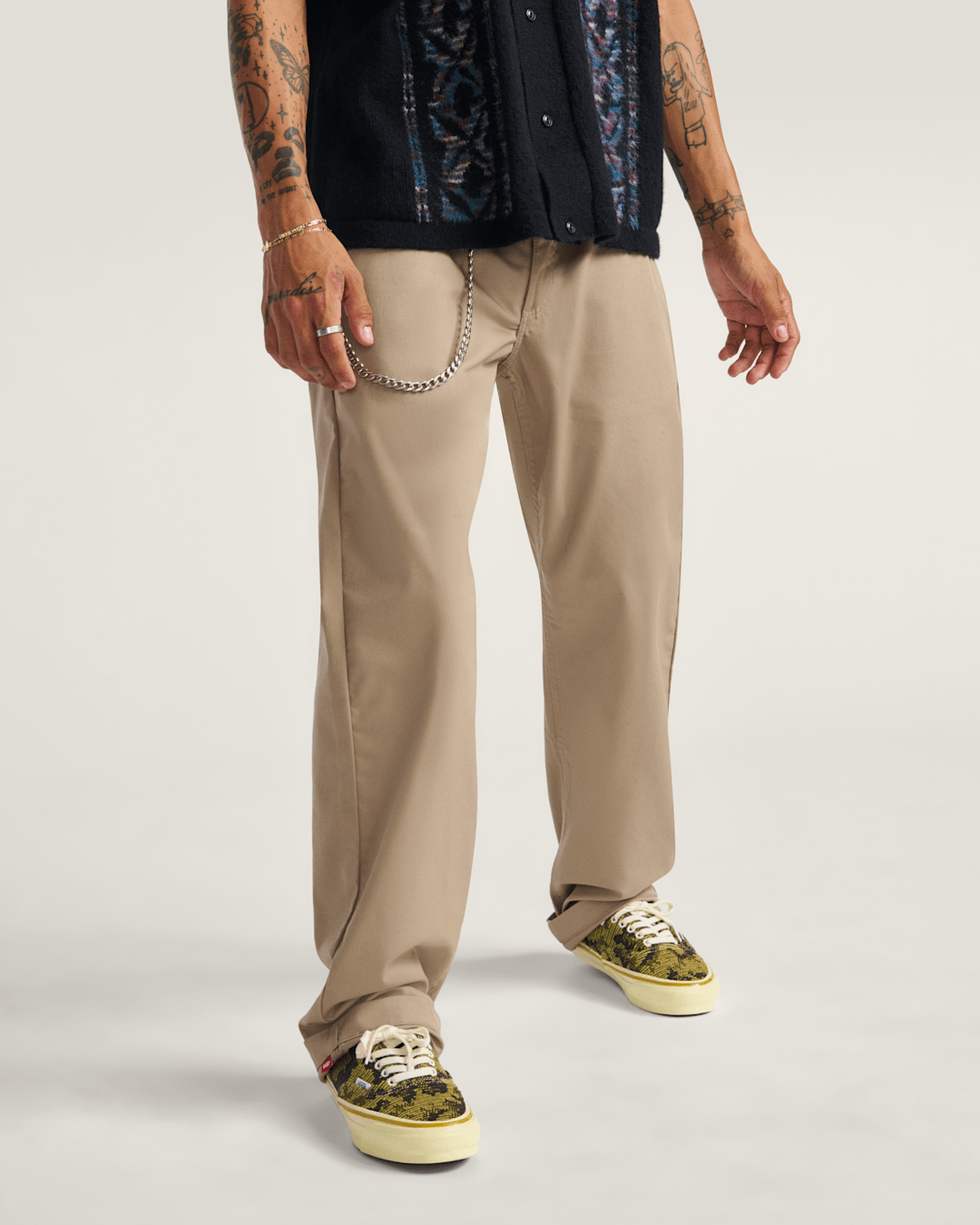 Vans Authentic Chino Relaxed Pants in Desert Taupe Brown