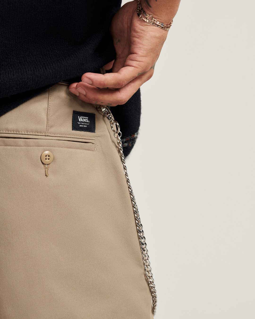 Vans Authentic Chino Relaxed Pants in Desert Taupe Brown