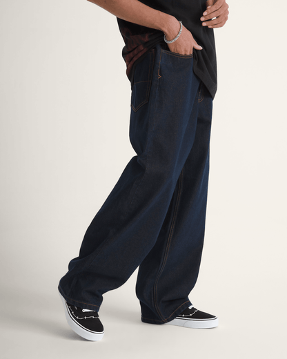 Vans Check-5 Baggy Denim Pants in Dark Rinse Blue