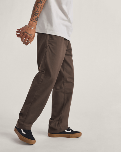 Vans Authentic Chino Relaxed Pants in Coal Brown