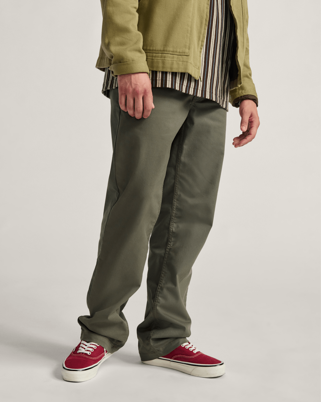 Vans Authentic Chino Relaxed Pants in Grape Leaf Green
