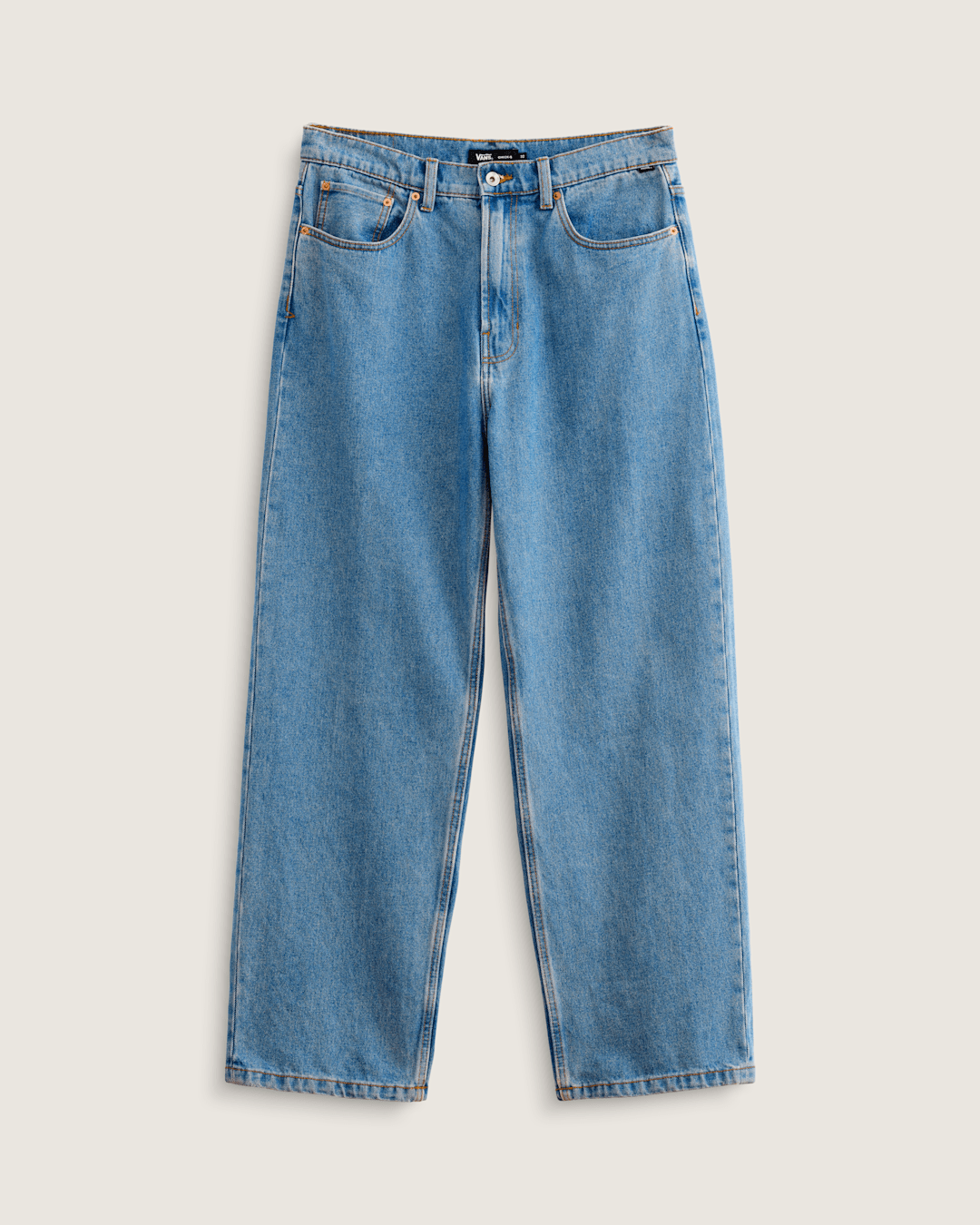 Vans Check-5 Baggy Denim Pants in Stonewash Blue