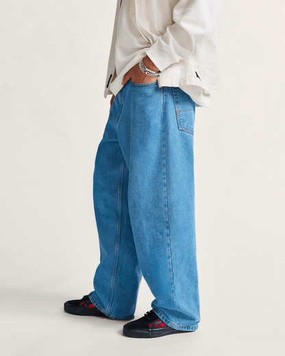 Vans Check-5 Baggy Denim Pants in Stonewash Blue