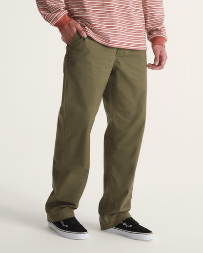 Vans Authentic Chino Straight Pant in Mossy Olive Green