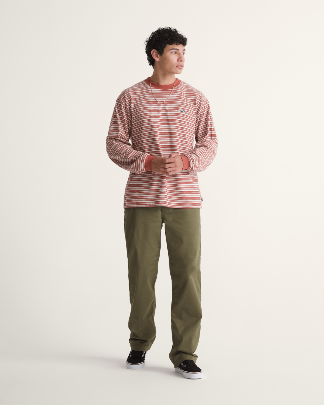Vans Authentic Chino Straight Pant in Mossy Olive Green