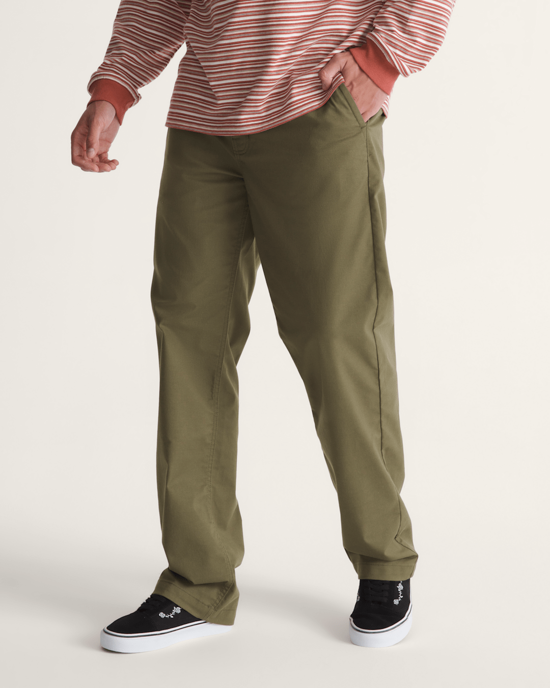 Vans Authentic Chino Straight Pant in Mossy Olive Green