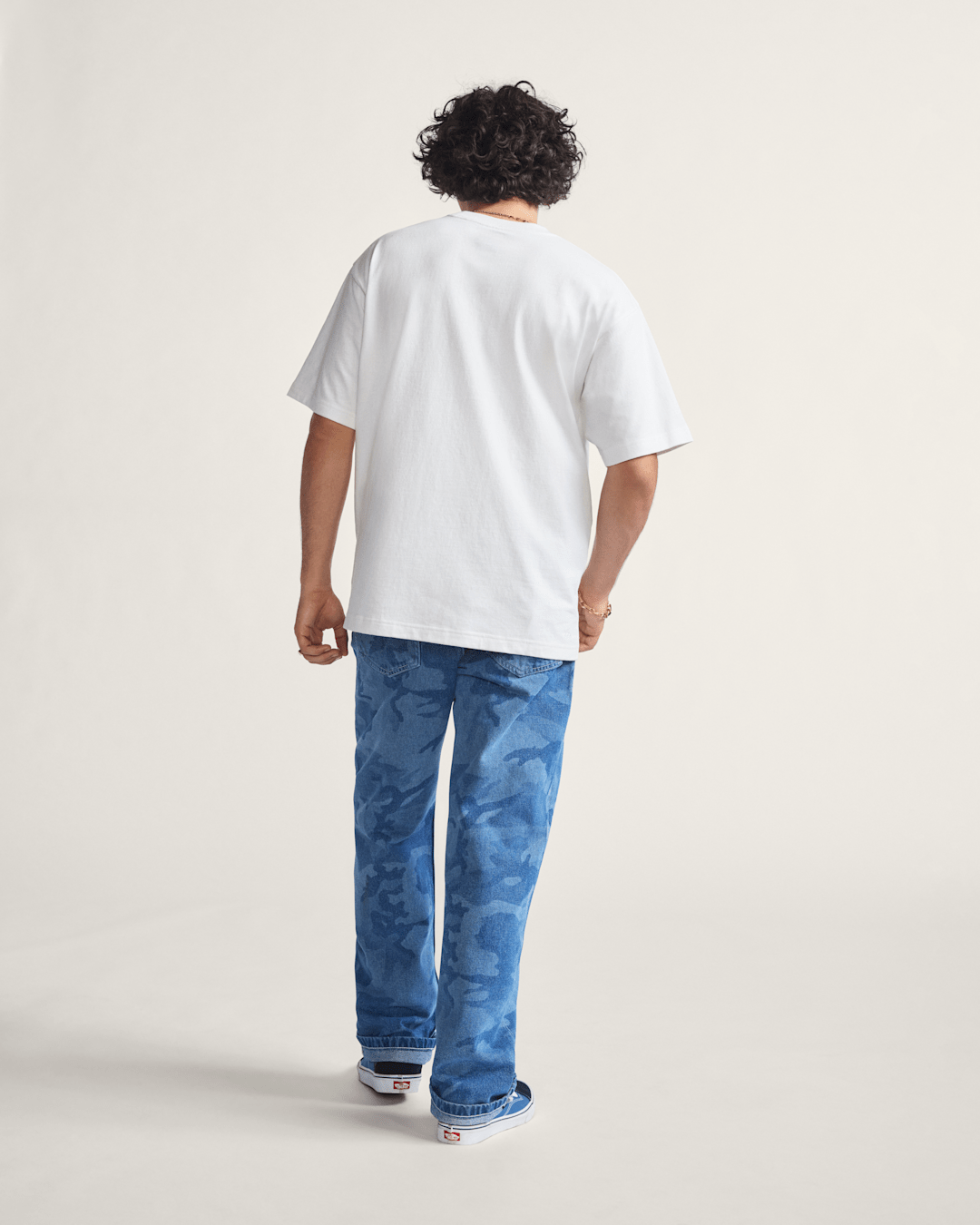 Vans Check-5 Loose Denim Pants in Stonewash Blue
