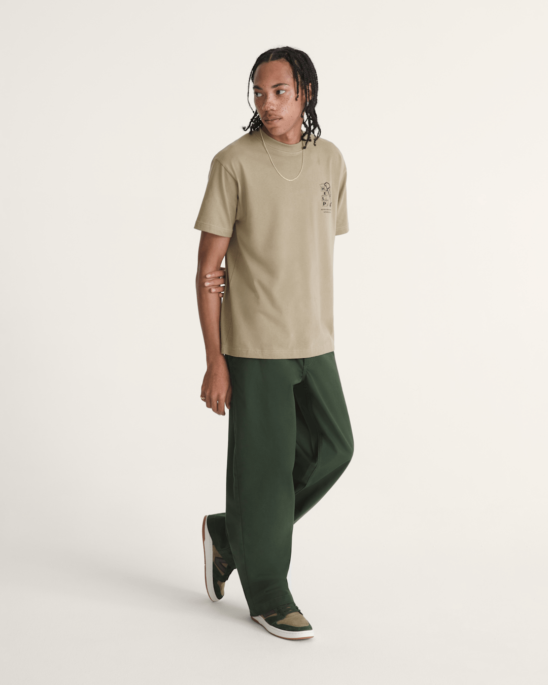 Vans Authentic Chino Loose Pants in Dried Kelp Green
