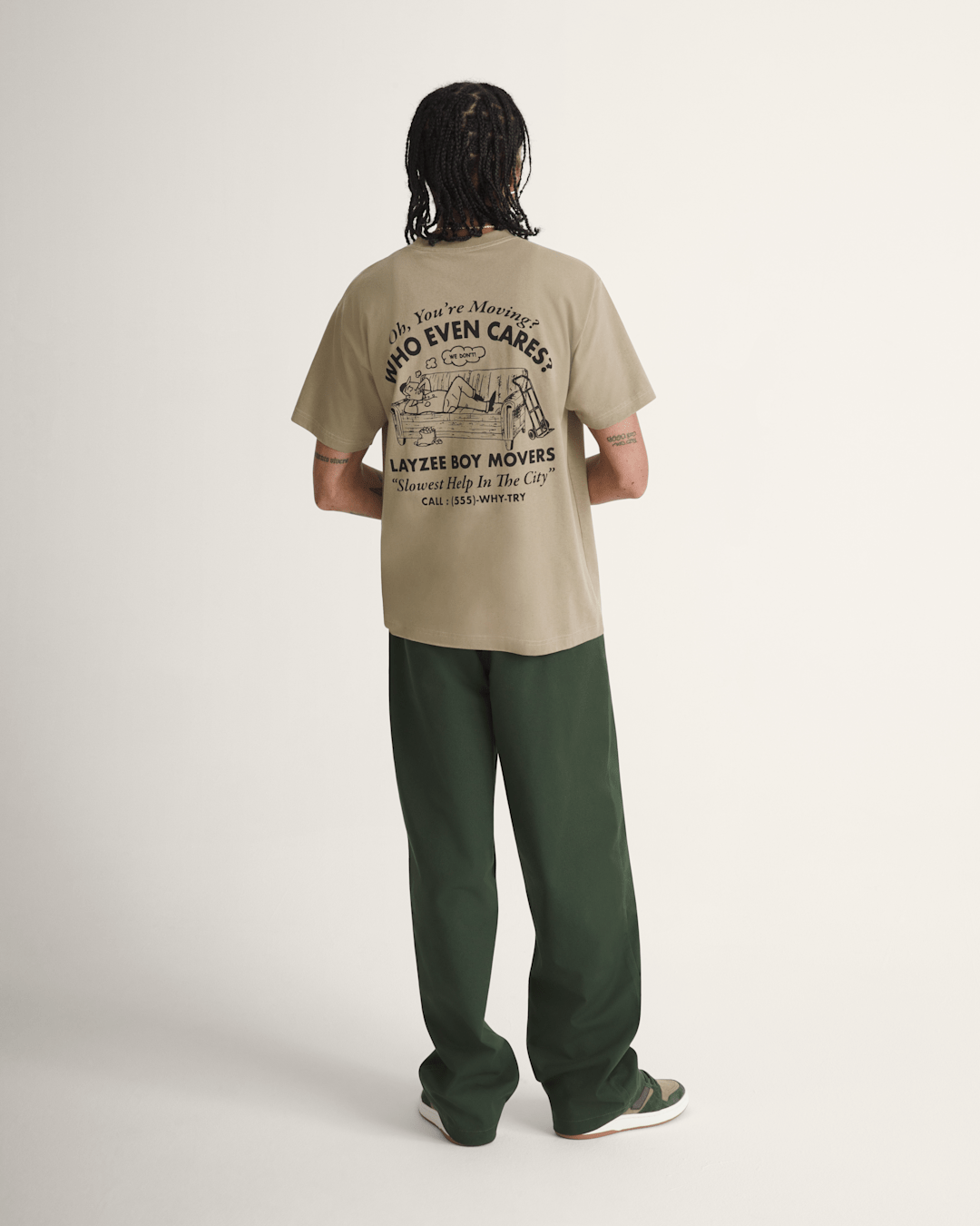 Vans Authentic Chino Loose Pants in Dried Kelp Green