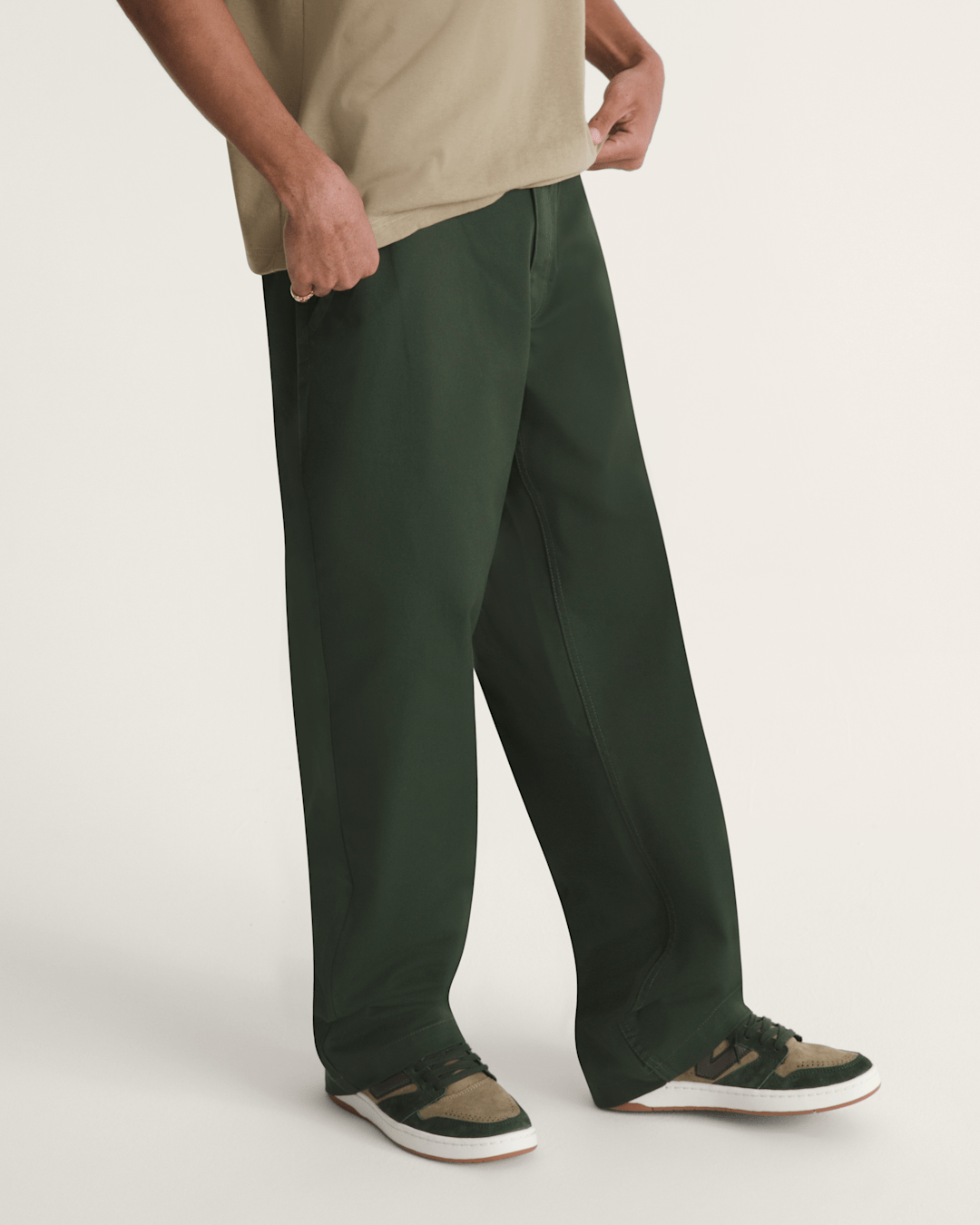 Vans Authentic Chino Loose Pants in Dried Kelp Green