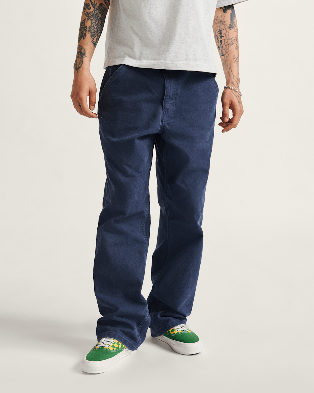 Vans Drill Chore Carpenter Vintage Wash Pants in Parisian Night Blue