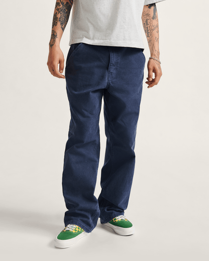 Vans Drill Chore Carpenter Vintage Wash Pants in Parisian Night Blue