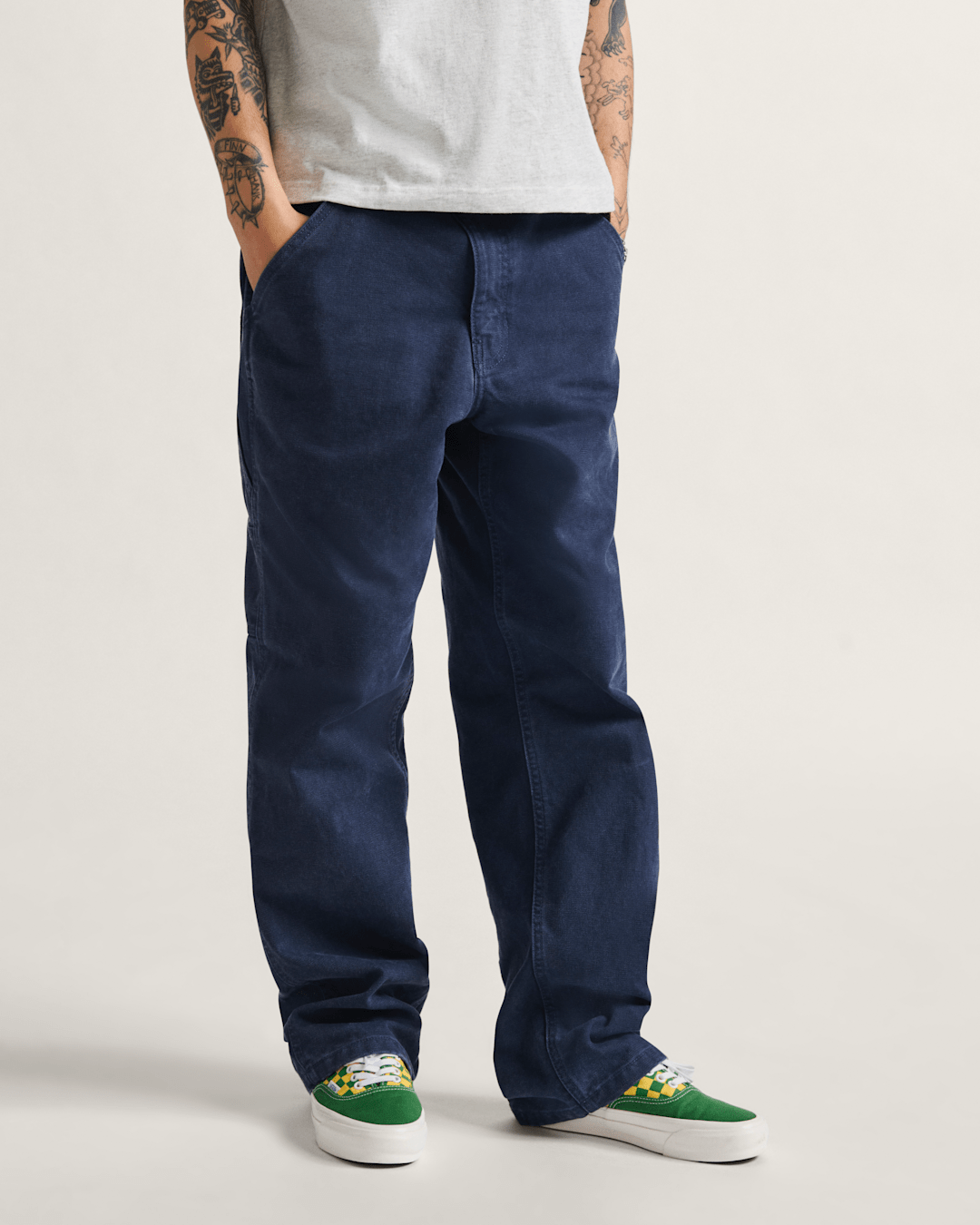 Vans Drill Chore Carpenter Vintage Wash Pants in Parisian Night Blue