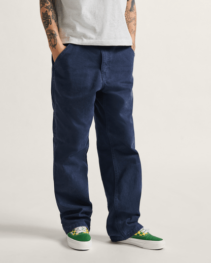 Vans Drill Chore Carpenter Vintage Wash Pants in Parisian Night Blue