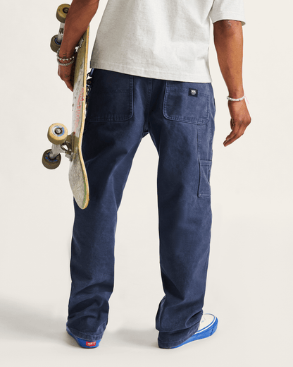 Vans Drill Chore Carpenter Vintage Wash Pants in Parisian Night Blue