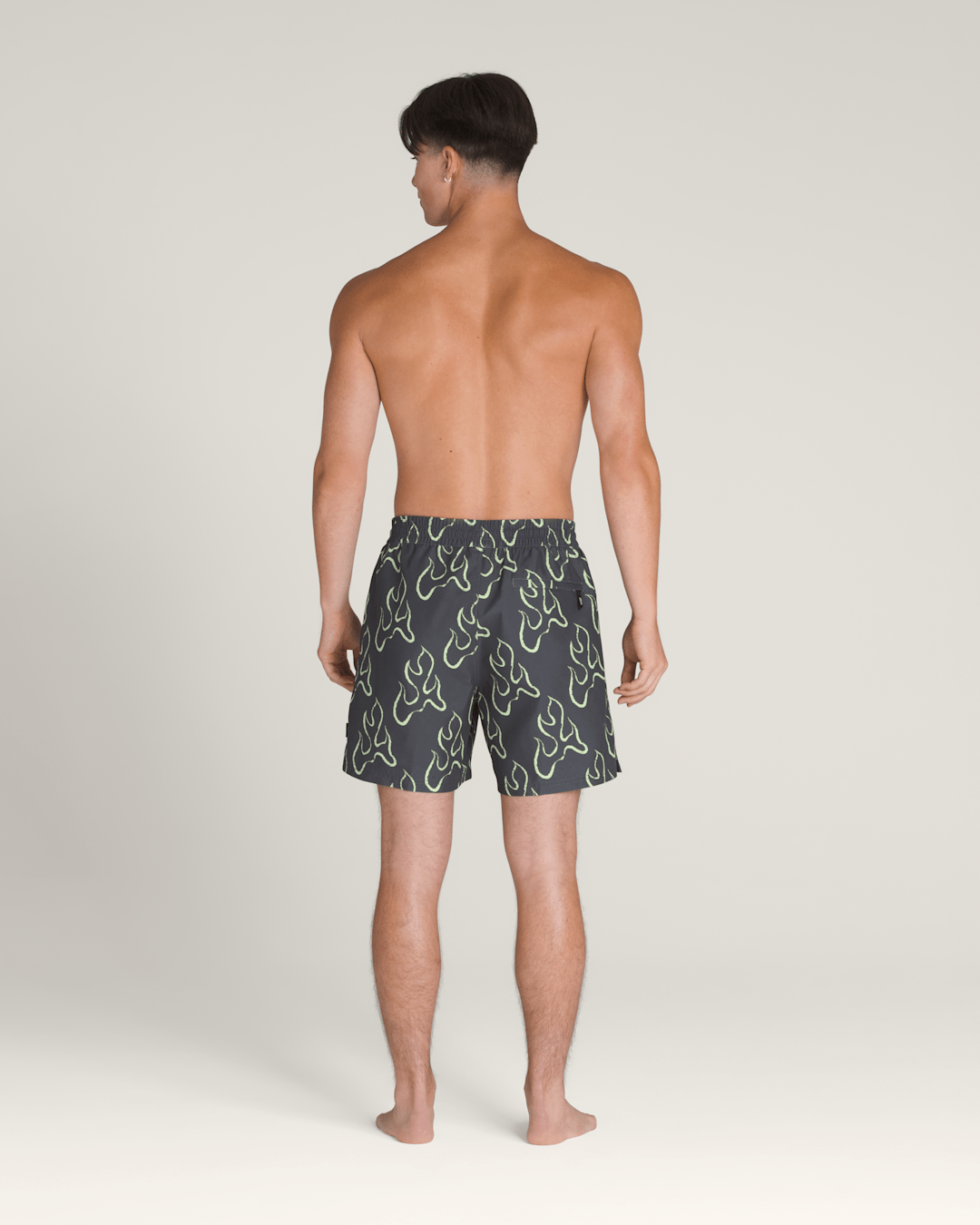 Vans Primary Solid Elastic 17'' Boardshorts in Asphalt Grey / Shadow Lime Green
