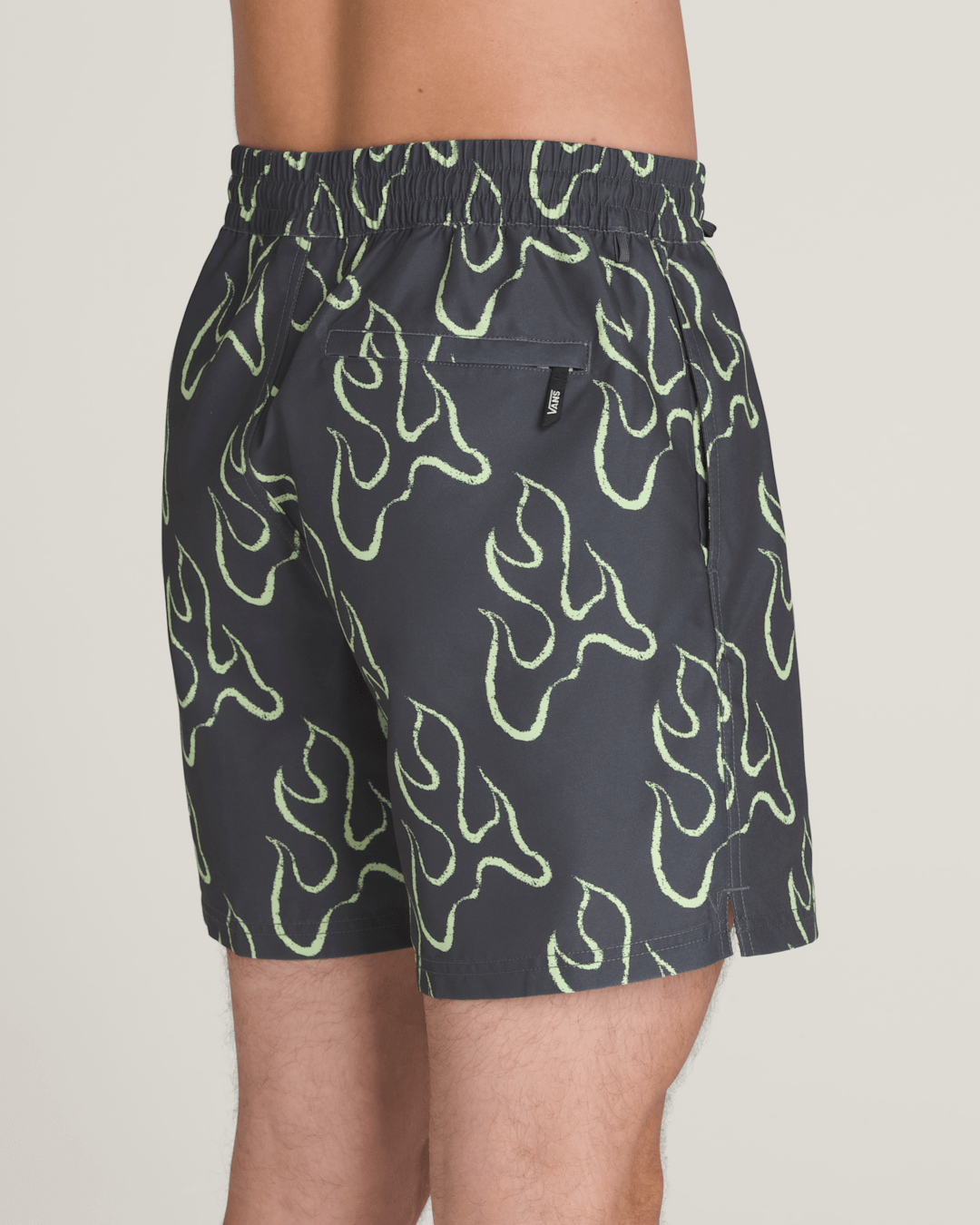 Vans Primary Solid Elastic 17'' Boardshorts in Asphalt Grey / Shadow Lime Green