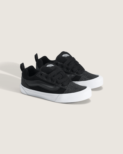 Vans Big Kids Knu Skool Shoe in Dazzled Black