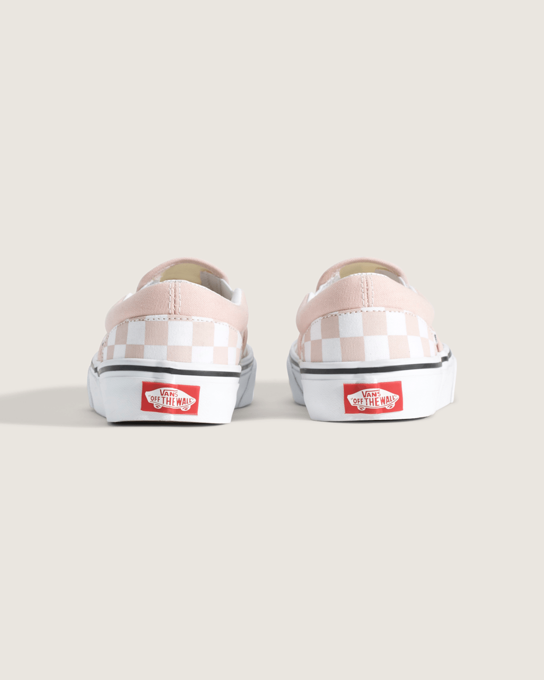 Vans Big Kids Classic Slip-On Checkerboard Shoe in Checkerboard Sepia Rose
