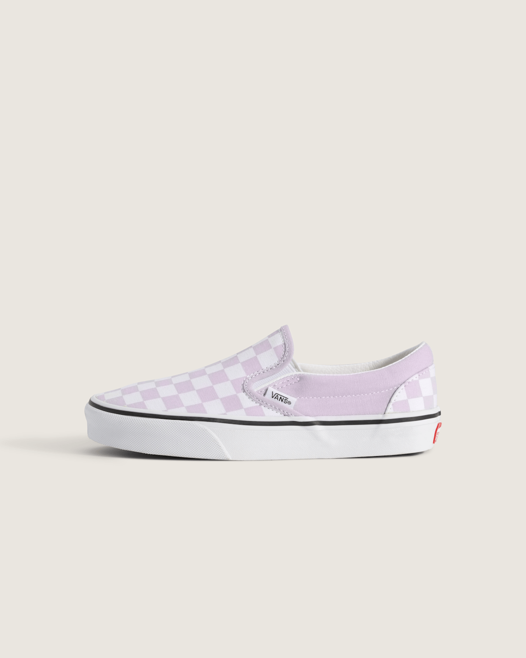 Vans Big Kids Classic Slip-On Checkerboard Shoe in Checkerboard Lilac Mist Purple