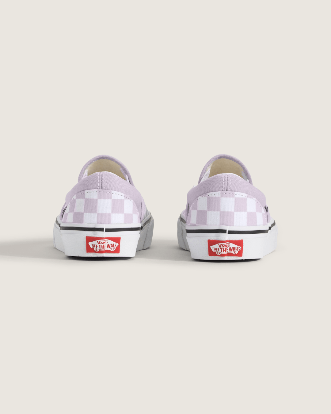 Vans Big Kids Classic Slip-On Checkerboard Shoe in Checkerboard Lilac Mist Purple