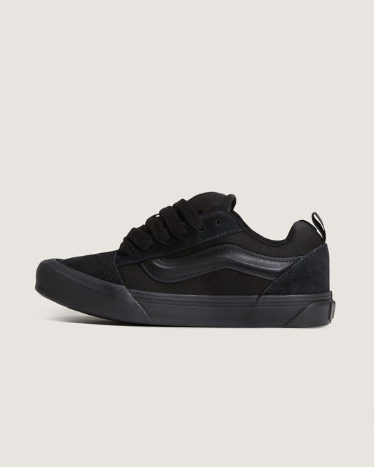 Vans Big Kids Knu Skool Shoe in Triple Black