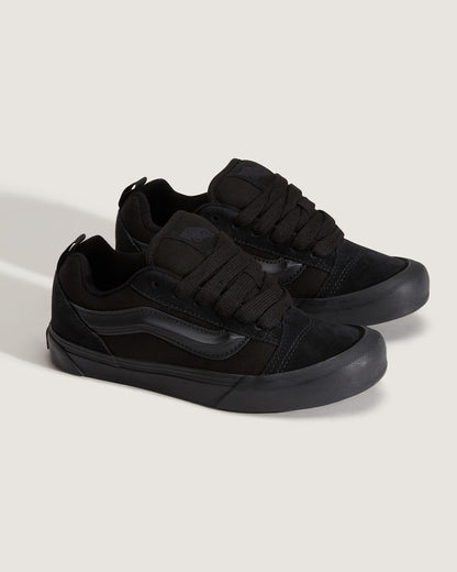 Vans Big Kids Knu Skool Shoe in Triple Black
