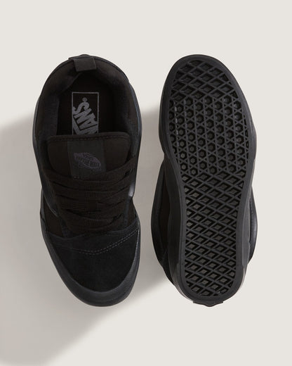 Vans Big Kids Knu Skool Shoe in Triple Black