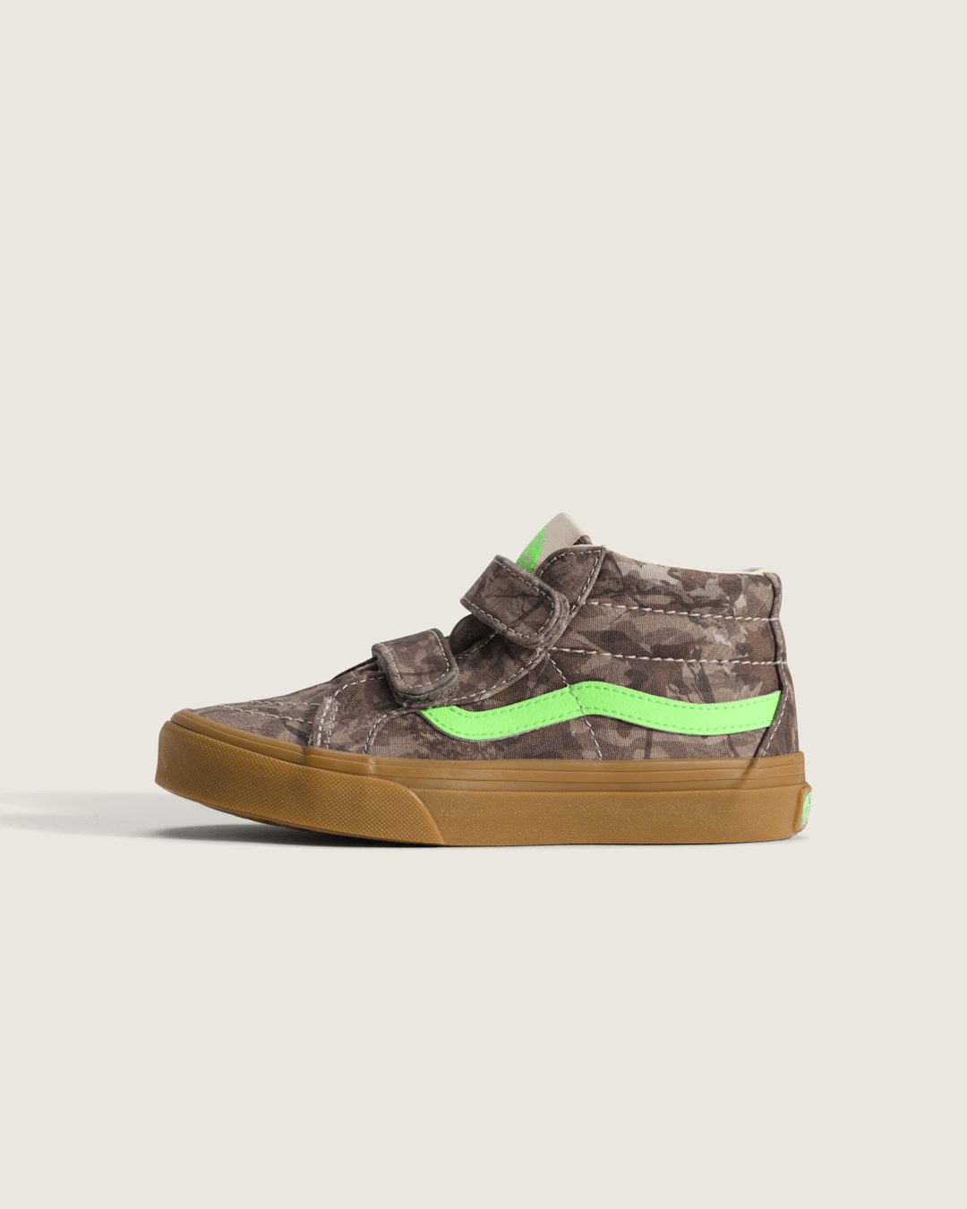 Vans Little Kids Sk8-Mid V Shoe in Camo Gecko Green